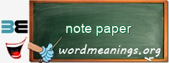 WordMeaning blackboard for note paper